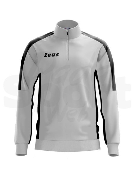 Zeus Felpa Train Start Grigio Nero  Felpa Tecnica Allenamento Unisex