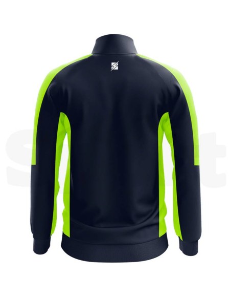 Zeus Felpa Train Start Blu Giallo Fluo  Felpa Tecnica Allenamento Unisex