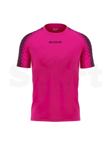 SHIRT CLUB IN MESH ARANCIO FUXIA NERO