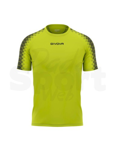 SHIRT CLUB IN MESH ARANCIO GIALLO FLUO NERO