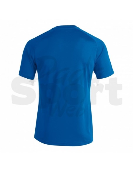 JOMA MAGLIA MANICA CORTA PISA II NERO AZZURRO