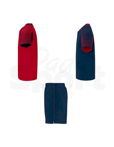 KIT CALCIO JUVE ROLY ROSSO BLU