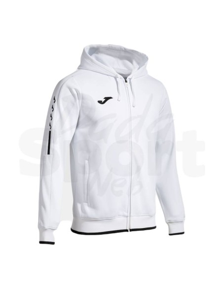 JOMA OLIMPIADA FELPA CON CAPPUCCIO BIANCO NERO