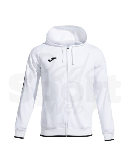 JOMA OLIMPIADA FELPA CON CAPPUCCIO BIANCO NERO