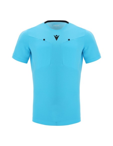 MACRON FRISK ARBITRO CELESTE FLUO NERO