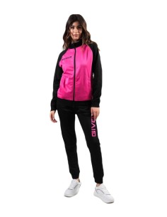 Tuta Cuba Givova Fuxia Nero Completo Sportivo Unisex