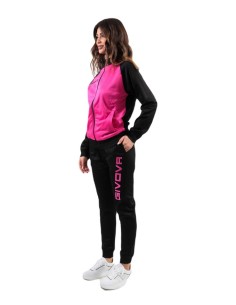 Tuta Cuba Givova Fuxia Nero Completo Sportivo Unisex 2
