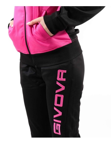 Tuta Cuba Givova Fuxia Nero Completo Sportivo Unisex