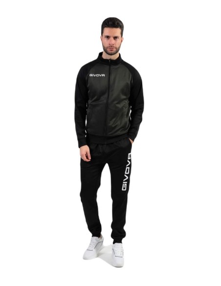 Tuta Cuba Givova Verde Militare Nero Completo Sportivo Unisex