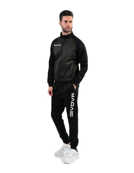 Tuta Cuba Givova Verde Militare Nero Completo Sportivo Unisex