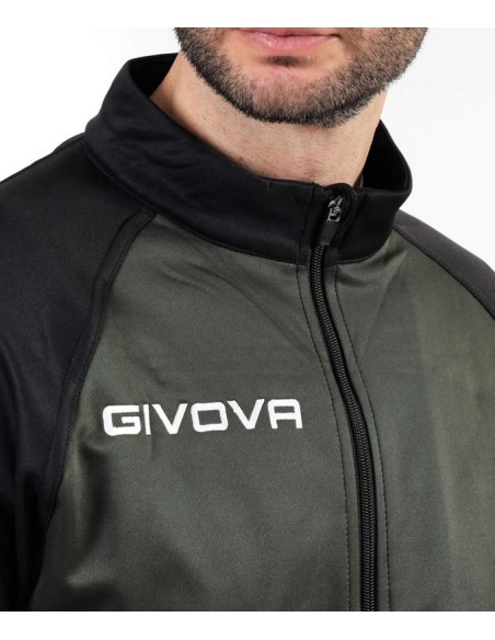 Tuta Cuba Givova Verde Militare Nero Completo Sportivo Unisex