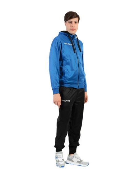 GIVOVA TUTA SORRENTO CON CAPPUCCIO AZZURRO BLU
