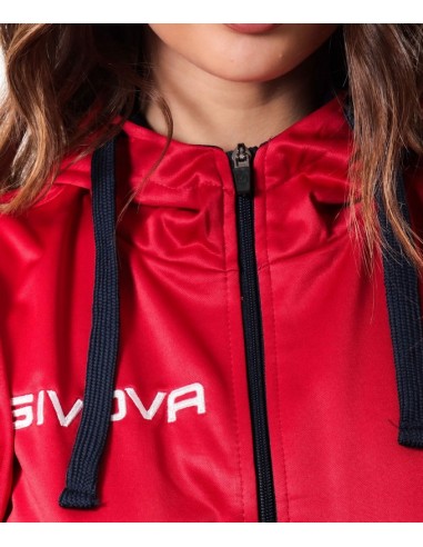 GIVOVA TUTA SORRENTO CON CAPPUCCIO ROSSO BLU