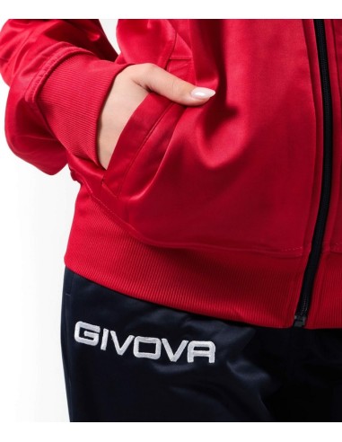 GIVOVA TUTA SORRENTO CON CAPPUCCIO ROSSO BLU