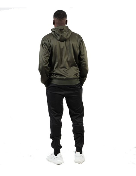 GIVOVA TUTA SORRENTO CON CAPPUCCIO VERDE MILITARE NERO