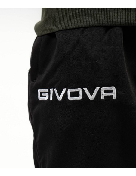 GIVOVA TUTA SORRENTO CON CAPPUCCIO VERDE MILITARE NERO