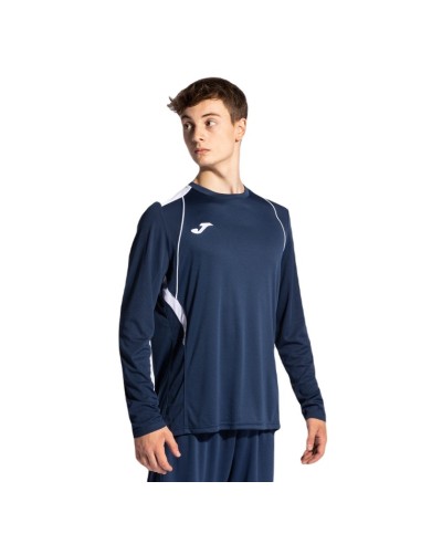 JOMA MAGLIA MANICA LUNGA CHAMPIONSHIP VII  BLU BIANCO