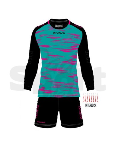 KIT PORTIERE DIFESA VERDE PETROLIO/FUXIA FLUO