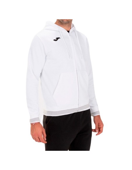 JOMA FELPA CON CAPPUCCIO CAMPUS III BIANCO