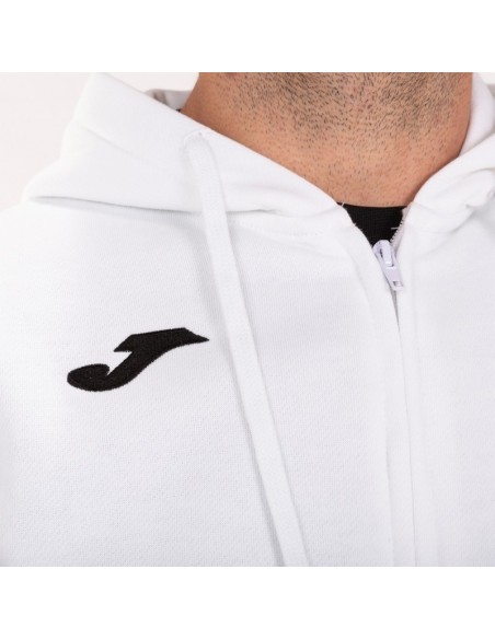 JOMA FELPA CON CAPPUCCIO CAMPUS III BIANCO