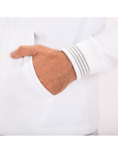 JOMA FELPA CON CAPPUCCIO CAMPUS III BIANCO