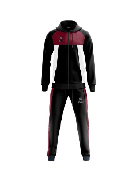 ZEUS TUTA CAPUA NERO GRANATA