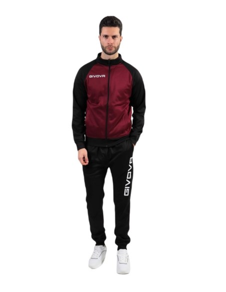 Tuta Cuba Givova Granata Nero Completo Sportivo Unisex