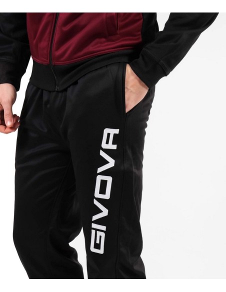 Tuta Cuba Givova Granata Nero Completo Sportivo Unisex