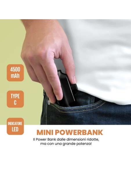 TECHMADE POWERBANK 4500MAH UFFICIALE JUVE TYPE-C CON STAND