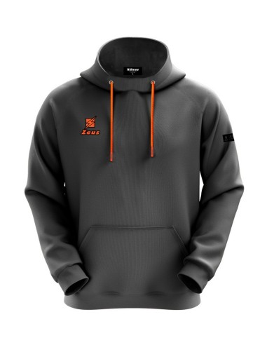 ZEUS FELPA ZS7 DARK GREY ARANCIO FLUO