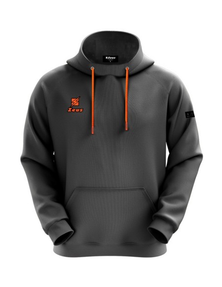 ZEUS FELPA ZS7 DARK GREY ARANCIO FLUO