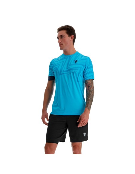 PADEL START CB JUAN T-SHIRT SS MAN NEON SKY DEEP BLUE PRINT
