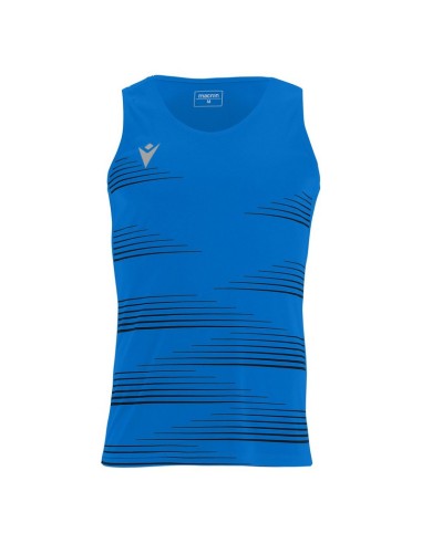 MACRON DORIAN CANOTTA RUNNING AZZURRO NERO
