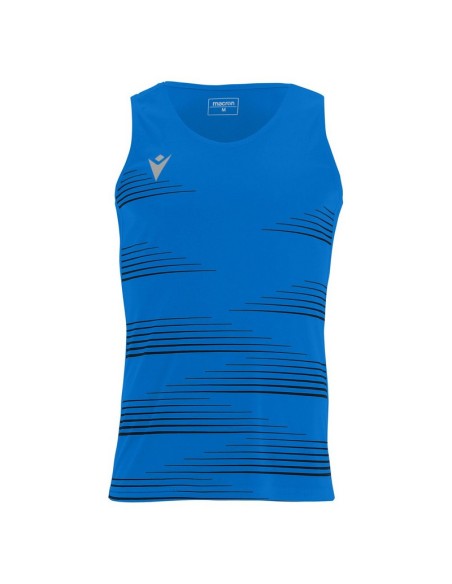 MACRON DORIAN CANOTTA RUNNING AZZURRO NERO