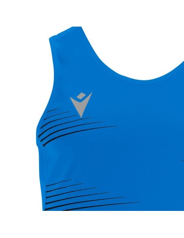 MACRON DORIAN CANOTTA RUNNING AZZURRO NERO