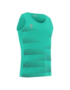 MACRON DORIAN CANOTTA RUNNING TURCHESE NERO 2