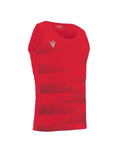 MACRON DORIAN CANOTTA RUNNING ROSSO NERO 2