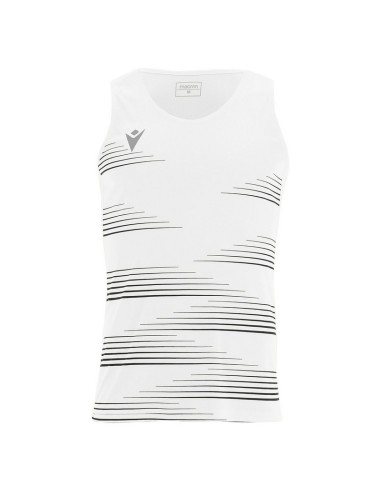 MACRON DORIAN CANOTTA RUNNING BIANCO NERO