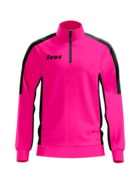 Zeus Felpa Train Start Fuxia Nero  Felpa Tecnica Allenamento Unisex