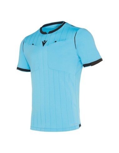 MACRON MAGLIA EKLIND SS CELESTE FLUO NERO