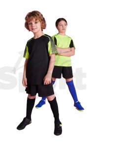 KIT CALCIO JUVE ROLY GIALLO FLUO NERO