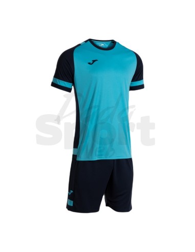 JOMA SET CALCIO LIDER  TURCHESE FLUO BLU