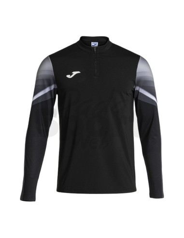 JOMA FELPA UOMO 1/2 ZIP ELITE XI NERO BIANCO