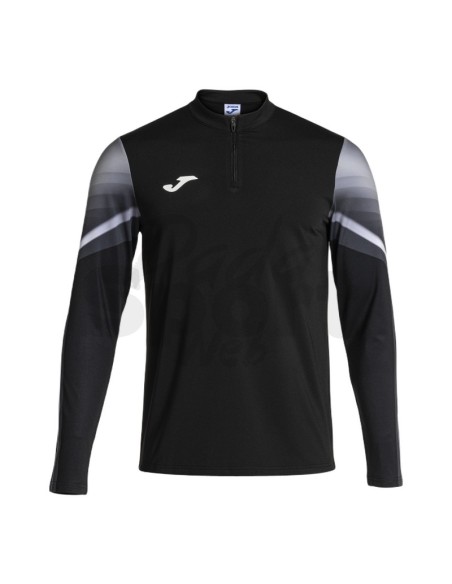 JOMA FELPA UOMO 1/2 ZIP ELITE XI NERO BIANCO