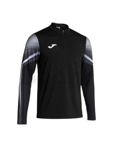 JOMA FELPA UOMO 1/2 ZIP ELITE XI NERO BIANCO