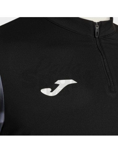 JOMA FELPA UOMO 1/2 ZIP ELITE XI NERO BIANCO