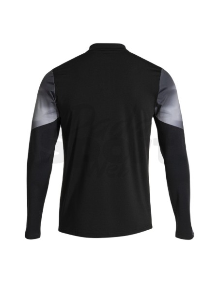 JOMA FELPA UOMO 1/2 ZIP ELITE XI NERO BIANCO