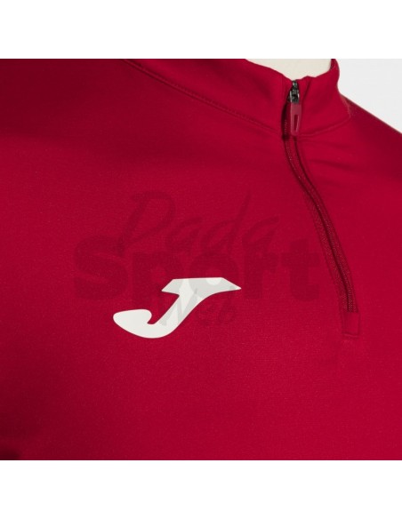 JOMA FELPA UOMO 1/2 ZIP ELITE XI ROSSO BIANCO