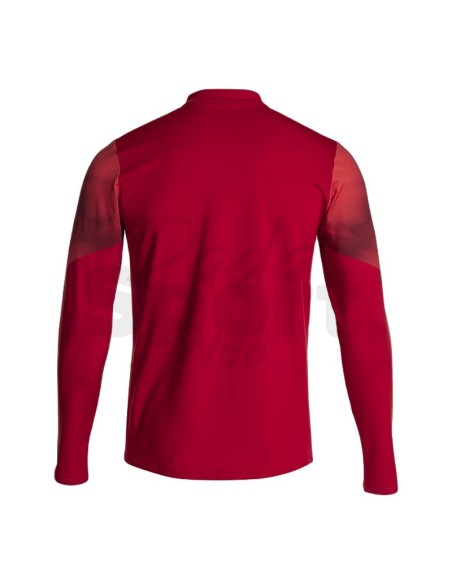 JOMA FELPA UOMO 1/2 ZIP ELITE XI ROSSO BIANCO