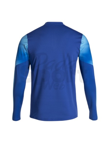 JOMA FELPA UOMO 1/2 ZIP ELITE XI AZZURRO BIANCO